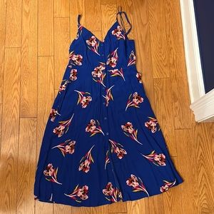Brand new once used blue floral express dress